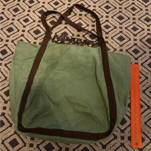 Old Navy Green and Brown Tote Bag